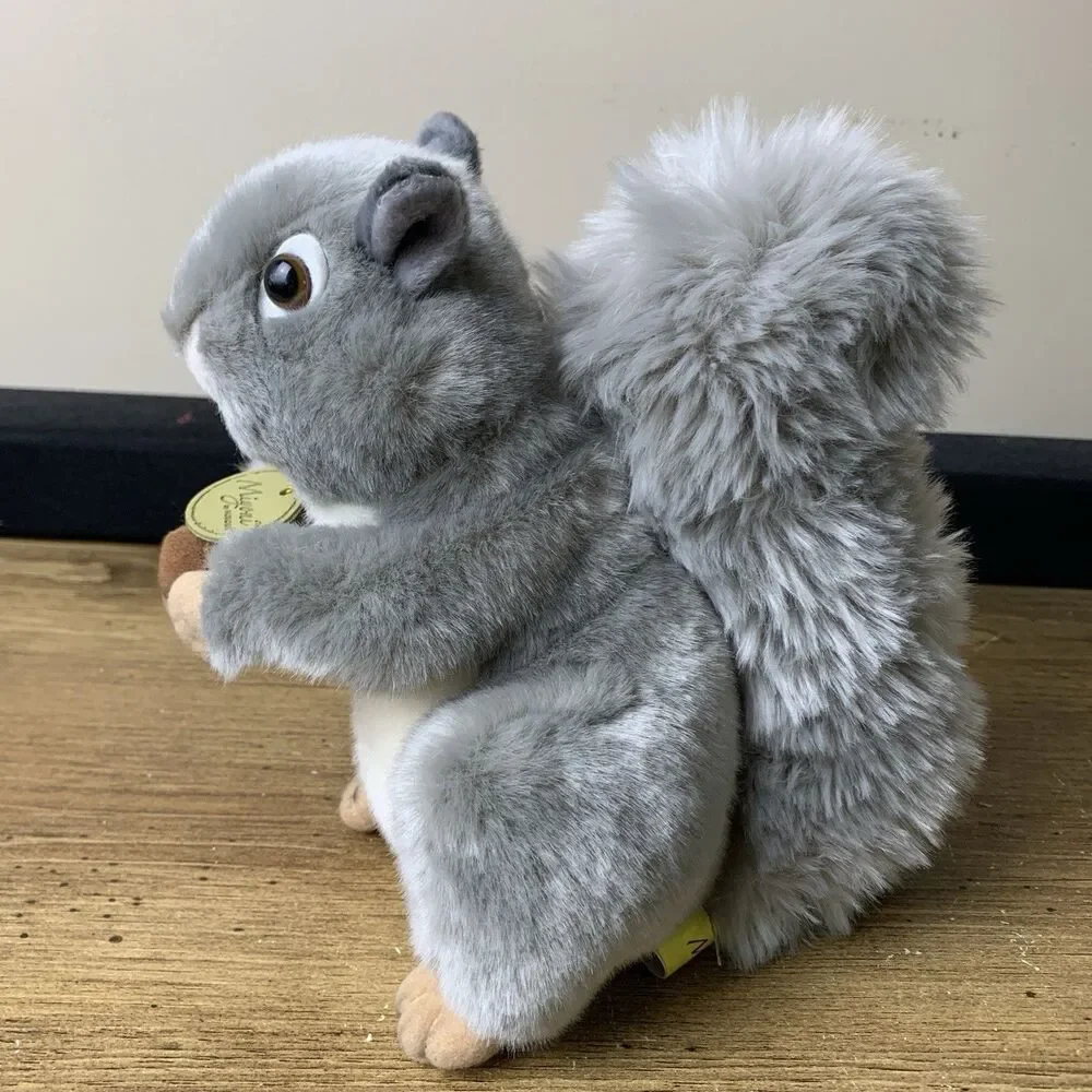 Miyoni By Aurora Grey Squirrel Plush Stuffed Animal With Acorn & Tag Soft